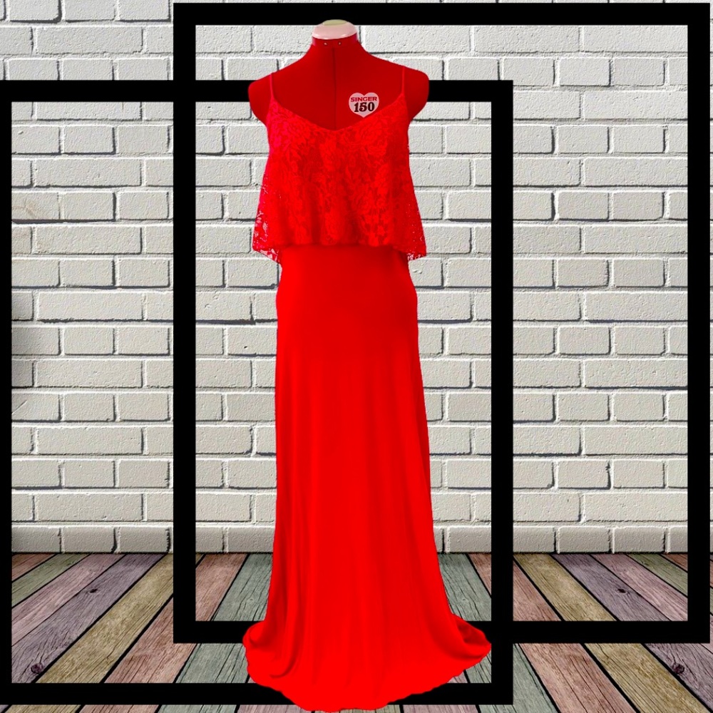 LOVE CULTURE maxi dress orange in medium